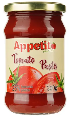 Паста томатна Appetito Piatto 25%, 300г